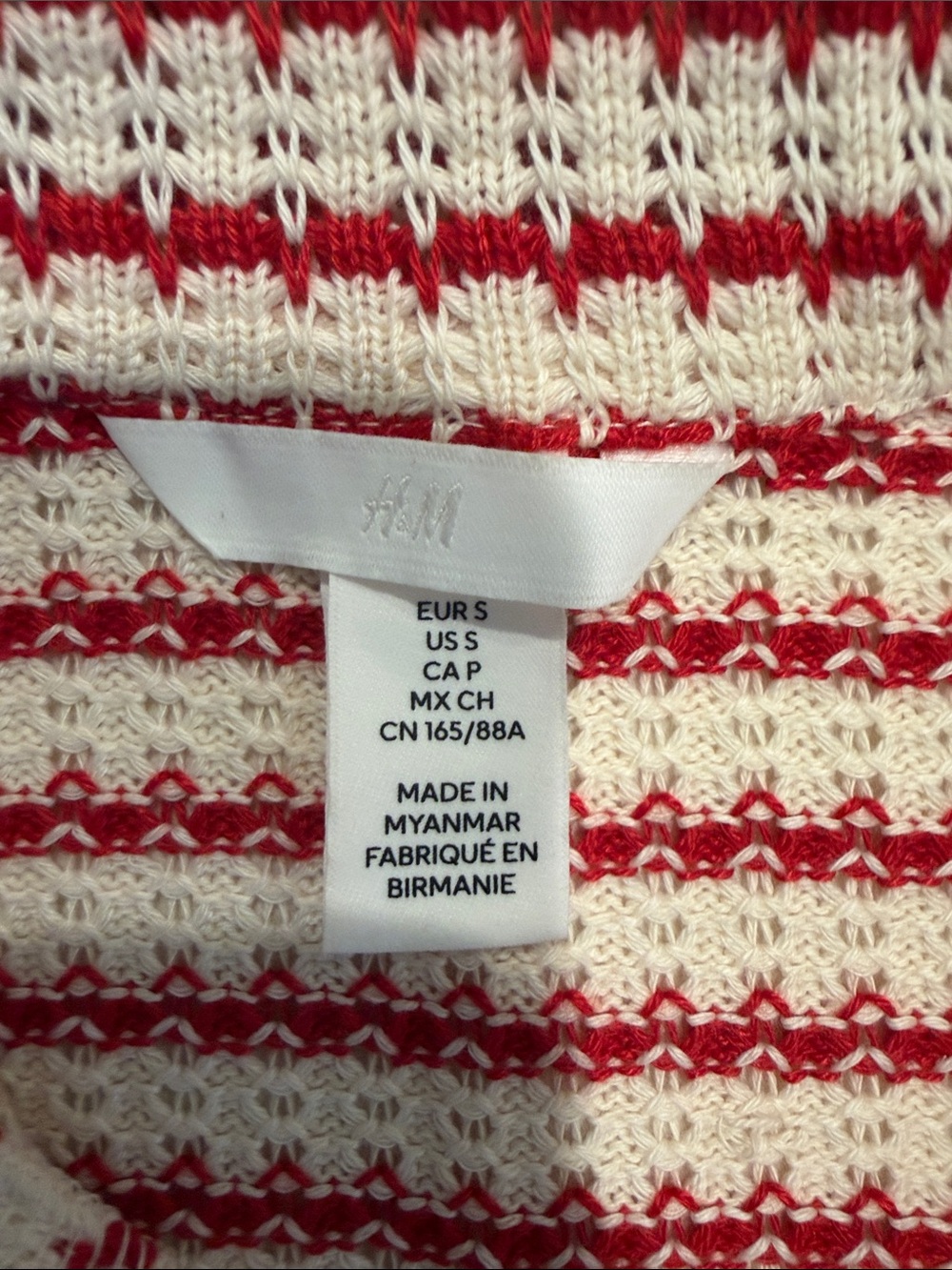 H&M Red and White Striped Crochet Polo Top & Shorts Set - Picture 5 of 10